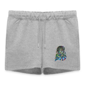 Mère Nature en Mouvement - Short de survêtement femme premium - gris chiné - Devant - AI Model Female 172 light (172cm)
