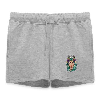 Chef de la Sicile Maure Sicile - Short de survêtement femme premium - gris chiné - Devant - AI Model Female 172 light (172cm)