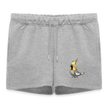 Émeute de la calopsitte jaune - Short de survêtement femme premium - gris chiné - Devant - AI Model Female 172 light (172cm)