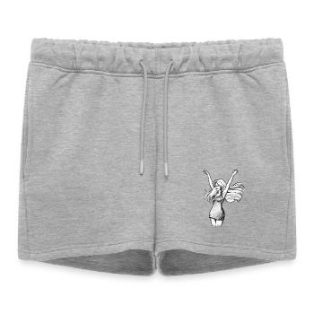 Autonomisation de la femme dansante - Illustration - Short de survêtement femme premium - gris chiné - Devant - AI Model Female 172 light (172cm)