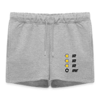 beer beer beer repeat - Women’s Premium Organic Sweatshorts - heather grey - Front - AI Model Female 172 light (172cm)