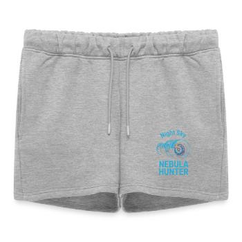 Chasseur de Nébuleuses du Ciel Nocturne - Short de survêtement femme premium - gris chiné - Devant - AI Model Female 172 light (172cm)