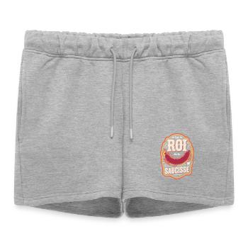 Roi de la Saucisse - Short de survêtement femme premium - gris chiné - Devant - AI Model Female 172 light (172cm)