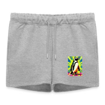 pingouin - Short de survêtement femme premium - gris chiné - Devant - AI Model Female 172 light (172cm)