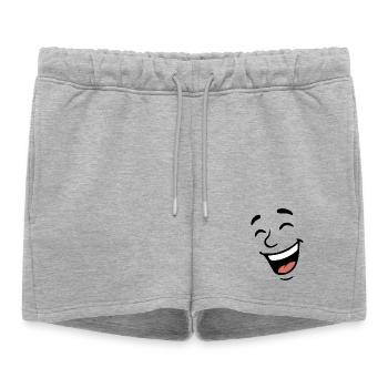 Rire au visage - Short de survêtement femme premium - gris chiné - Devant - AI Model Female 172 light (172cm)