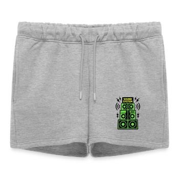 Sound System Speaker Techno Festival DJ - Women’s Premium Organic Sweatshorts - heather grey - Front - AI Model Female 172 light (172cm)