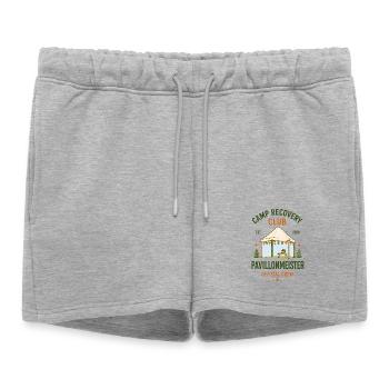 Maître du pavillon – Équipe du Club de Récupération du Camp - Short de survêtement femme premium - gris chiné - Devant - AI Model Female 172 light (172cm)