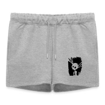 suicide_bunny - Short de survêtement femme premium - gris chiné - Devant - AI Model Female 172 light (172cm)