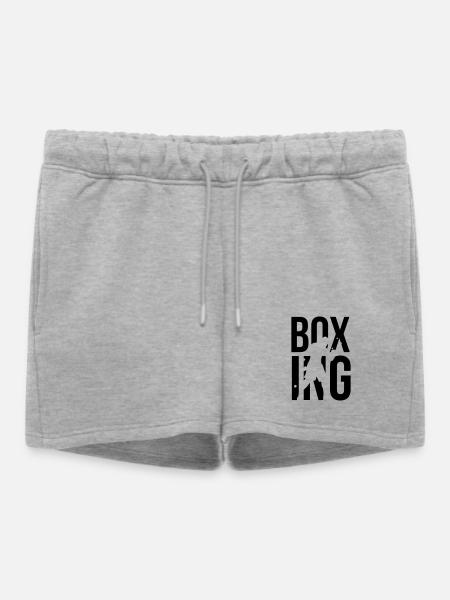 boxe - Short de survêtement femme premium - gris chiné