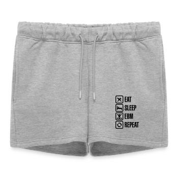 Eat Sleep EBM Repeat - Short de survêtement femme premium - gris chiné - Devant - AI Model Female 172 light (172cm)