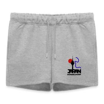 Japan goes Dusseldorf - Women’s Premium Organic Sweatshorts - heather grey - Front - AI Model Female 172 light (172cm)