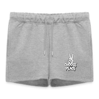 Choisissez Peace Graffiti - Short de survêtement femme premium - gris chiné - Devant - AI Model Female 172 light (172cm)