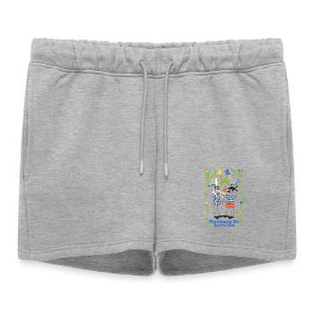 Toulonnais au Beurre salé - Short de survêtement femme premium - gris chiné - Devant - AI Model Female 172 light (172cm)