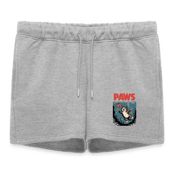 pattes drôle chat parodie design - Short de survêtement femme premium - gris chiné - Devant - AI Model Female 172 light (172cm)
