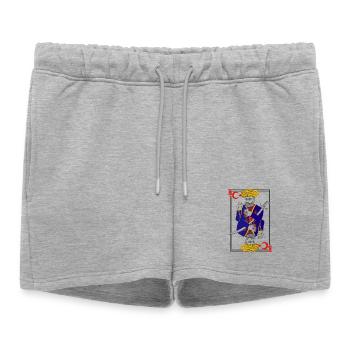 Turkish Tradition Playing Card - Women’s Premium Organic Sweatshorts - heather grey - Front - AI Model Female 172 light (172cm)
