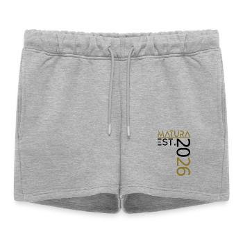 Maturité 2026 - Short de survêtement femme premium - gris chiné - Devant - AI Model Female 172 light (172cm)