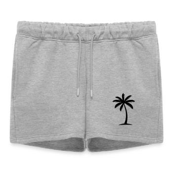 Icône de palmier - Short de survêtement femme premium - gris chiné - Devant - AI Model Female 172 light (172cm)