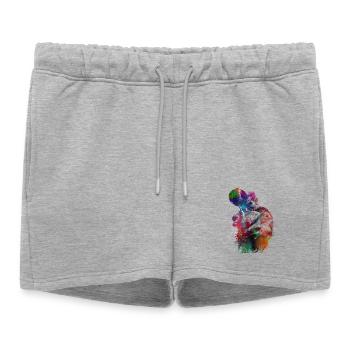 Jeux de fléchettes #darts #sport - Short de survêtement femme premium - gris chiné - Devant - AI Model Female 172 light (172cm)