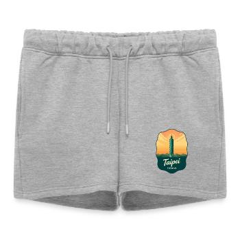 Taipei 101 Taiwan Vintage Sunset Travel Badge - Short de survêtement femme premium - gris chiné - Devant - AI Model Female 172 light (172cm)