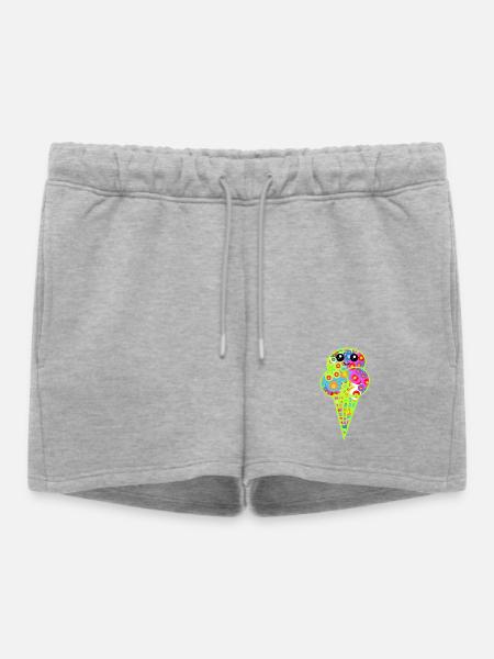 Retro Eis Vintage Kinder Kind 60er - Women’s Premium Organic Sweatshorts - heather grey