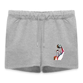 Profil d’un joueur de football nautique - Short de survêtement femme premium - gris chiné - Devant - AI Model Female 172 light (172cm)