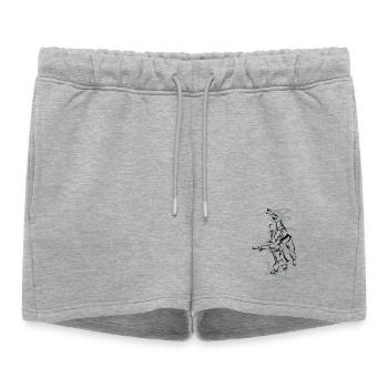 Projection martiale - Short de survêtement femme premium - gris chiné - Devant - AI Model Female 172 light (172cm)