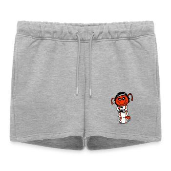 Gamer Caterpillar Nerd Gaming Controller Console Game - Women’s Premium Organic Sweatshorts - heather grey - Front - AI Model Female 172 light (172cm)