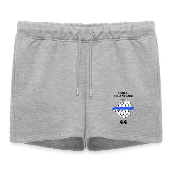 Loire Atlantique 44 - Short de survêtement femme premium - gris chiné - Devant - AI Model Female 172 light (172cm)