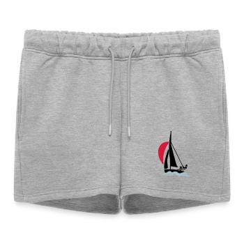 Bateau à voile pour jeunes (420 470 505) - Short de survêtement femme premium - gris chiné - Devant - AI Model Female 172 light (172cm)