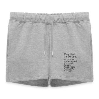 L’anglais, c’est bizarre - Short de survêtement femme premium - gris chiné - Devant - AI Model Female 172 light (172cm)