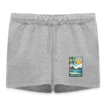 Explorez les Moorea tropicaux en Polynésie française - Short de survêtement femme premium - gris chiné - Devant - AI Model Female 172 light (172cm)