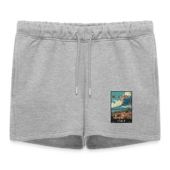 Découvrez Volcano Adventure et Mont Etna, Italie - Short de survêtement femme premium - gris chiné - Devant - AI Model Female 172 light (172cm)