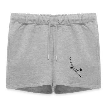 vol à voile - Short de survêtement femme premium - gris chiné - Devant - AI Model Female 172 light (172cm)