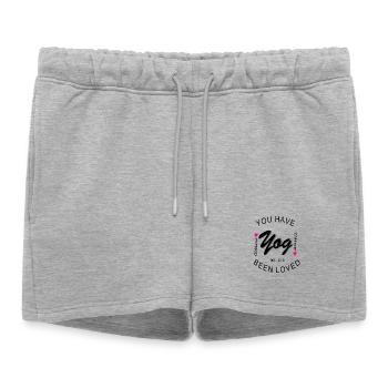 Vous avez été aimé Affiche - Short de survêtement femme premium - gris chiné - Devant - AI Model Female 172 light (172cm)