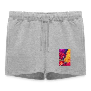 Fruit - Short de survêtement femme premium - gris chiné - Devant - AI Model Female 172 light (172cm)
