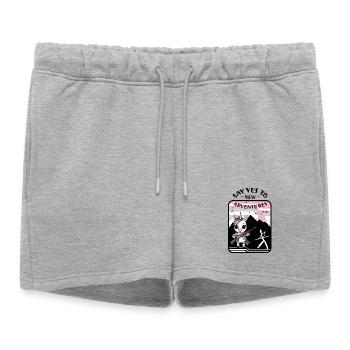 Licorne zèbre - Short de survêtement femme premium - gris chiné - Devant - AI Model Female 172 light (172cm)