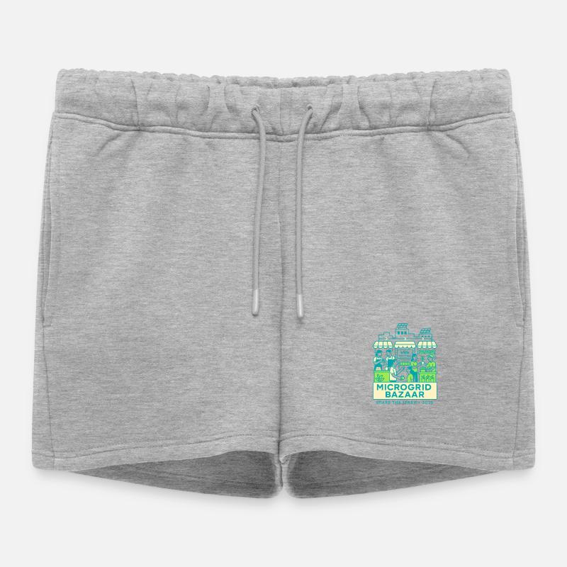 Microgrid Bazaar - Frauen Premium Organic Sweatshorts - Grau meliert