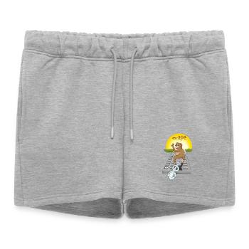 Design de singe humoristique avec clavier - Short de survêtement femme premium - gris chiné - Devant - AI Model Female 172 light (172cm)
