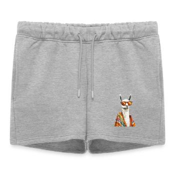 lama - Short de survêtement femme premium - gris chiné - Devant - AI Model Female 172 light (172cm)