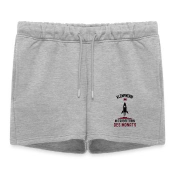 Employé du mois Plombier - Short de survêtement femme premium - gris chiné - Devant - AI Model Female 172 light (172cm)