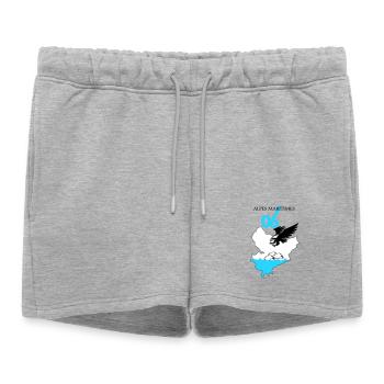 Alpes Maritimes - Short de survêtement femme premium - gris chiné - Devant - AI Model Female 172 light (172cm)