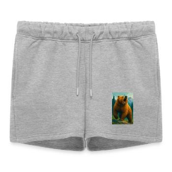 Polynature Grizzly - Women’s Premium Organic Sweatshorts - heather grey - Front - AI Model Female 172 light (172cm)