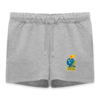 CAPITAL INÉPUISABLE - Short de survêtement femme premium - gris chiné - Devant - AI Model Female 172 light (172cm)