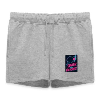 Smash la victoire ! Ping Pong - Short de survêtement femme premium - gris chiné - Devant - AI Model Female 172 light (172cm)