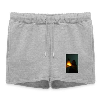 Veilleuse à l’ombre - Short de survêtement femme premium - gris chiné - Devant - AI Model Female 172 light (172cm)