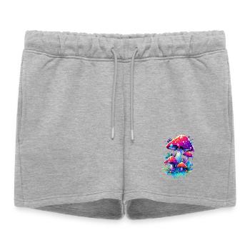 champignon - Short de survêtement femme premium - gris chiné - Devant - AI Model Female 172 light (172cm)