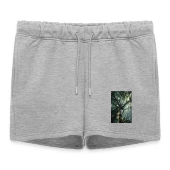Ancienne Lumière de la Forêt - Short de survêtement femme premium - gris chiné - Devant - AI Model Female 172 light (172cm)