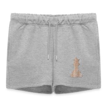 Pièces d’échecs - Jouer aux échecs - Jeu d’échecs à damiers - Short de survêtement femme premium - gris chiné - Devant - AI Model Female 172 light (172cm)