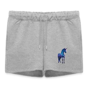 Silhouette Licorne Majestueuse - Short de survêtement femme premium - gris chiné - Devant - AI Model Female 172 light (172cm)