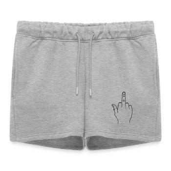 Le simple doigt levé - Short de survêtement femme premium - gris chiné - Devant - AI Model Female 172 light (172cm)